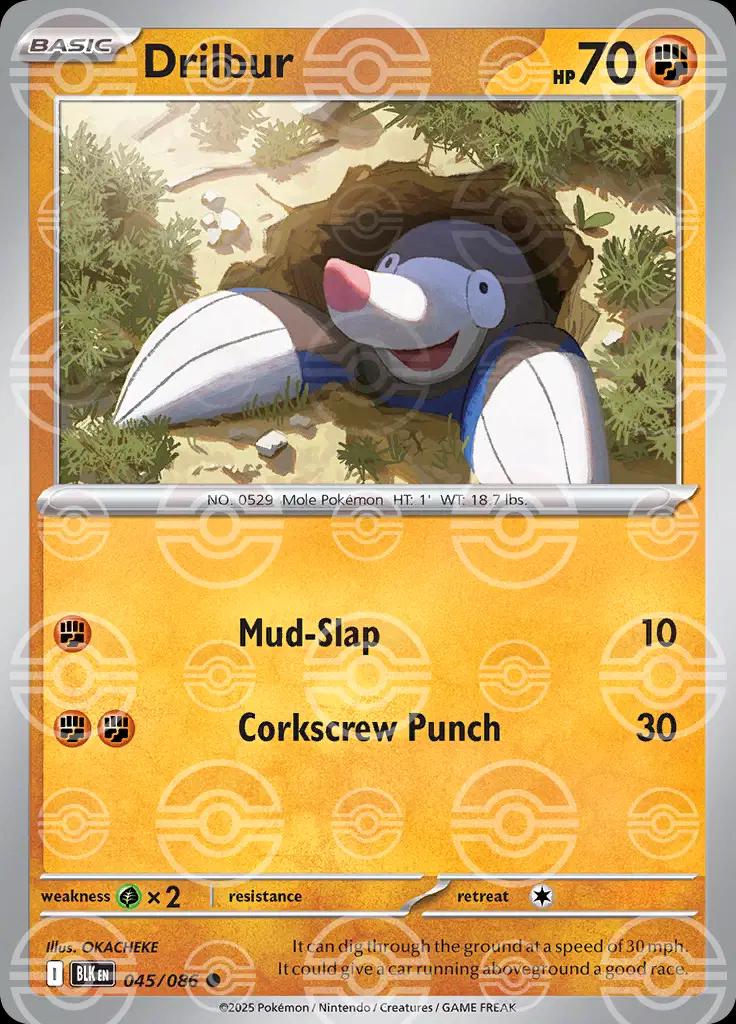 Black Bolt Drilbur [Poke-Ball] Pokémon card